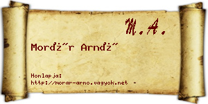 Morár Arnó névjegykártya